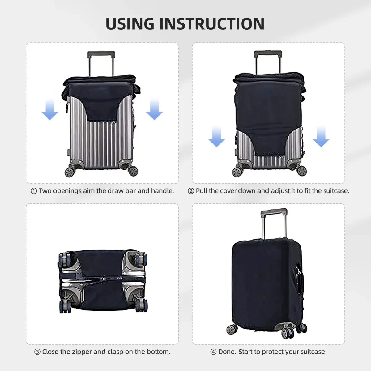 Strange Fun Illustration Suitcase Cover Vacation Monster Rock Strectch Luggage Accesories Business Protector Xmas Gift