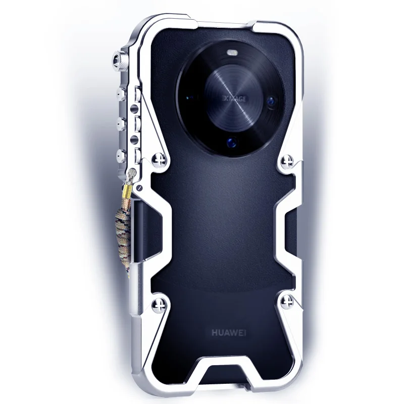 Роскошный металлический алюминиевый чехол-броня для Huawei Mate 80 70 60 50 40 30 Pro+ Mate80 Max RS, чехол-бампер с черепом, полностью ручная работа