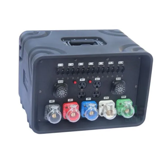 2025 400A Camlock Electric  Equipment  US type Socket to Socapex 19pin Power Distro Box Power Supply for Stage Disco