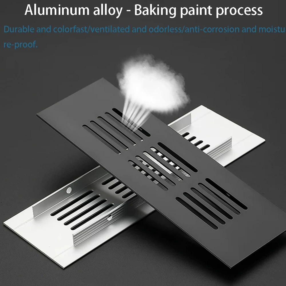 1Pcs Width 50-150mm Aluminum Alloy Cabinet Air Vent Ventilator Grille Decor Cover Closet Shoe Wardrobe Mesh Hole Cover Hardware