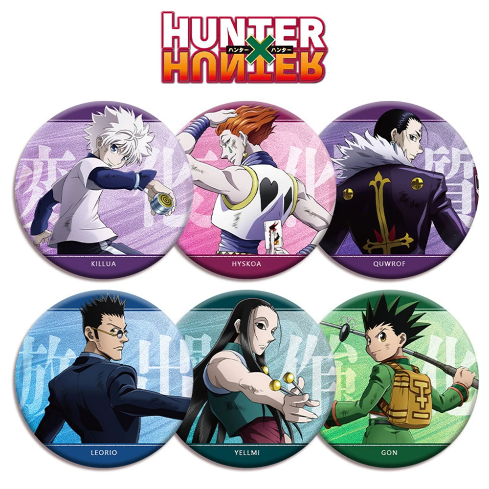 

58 мм аниме HUNTER×HUNTER GON FREECSS Killua Zoldyck Feitan Pōtoo косплей костюм значок булавка SPTE жесть брошь реквизит Рождественский подарок