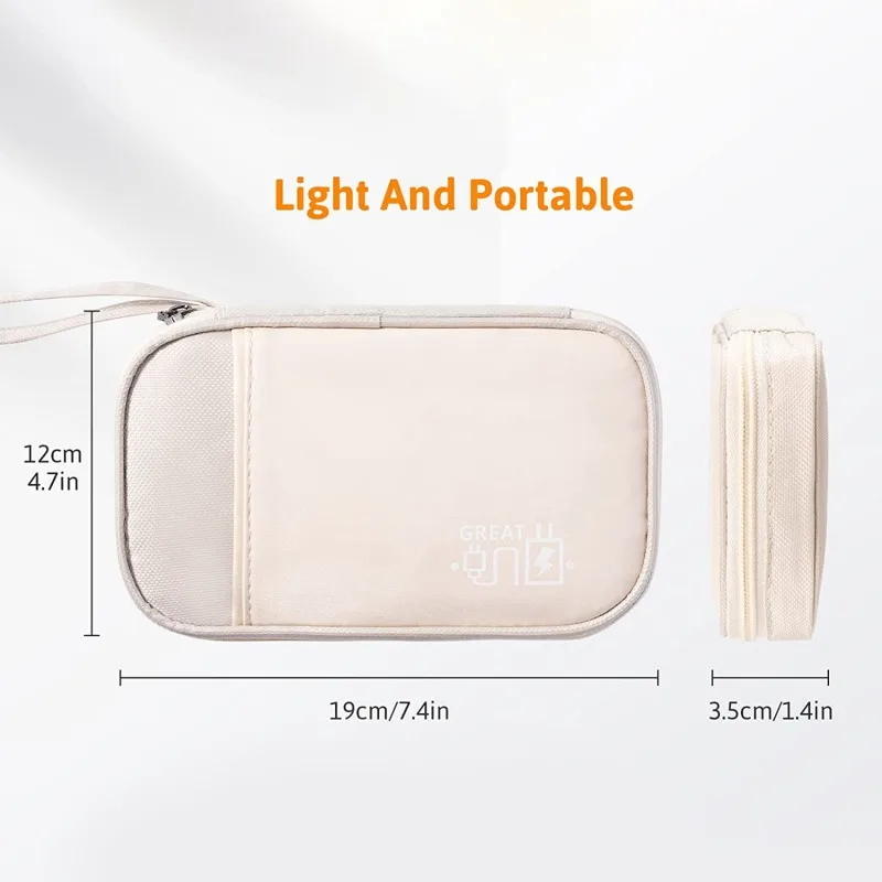 1pc Travel Portable Digital Product Storage Bag USB Data Cable Organizer Headset Charging Treasure Box Bag