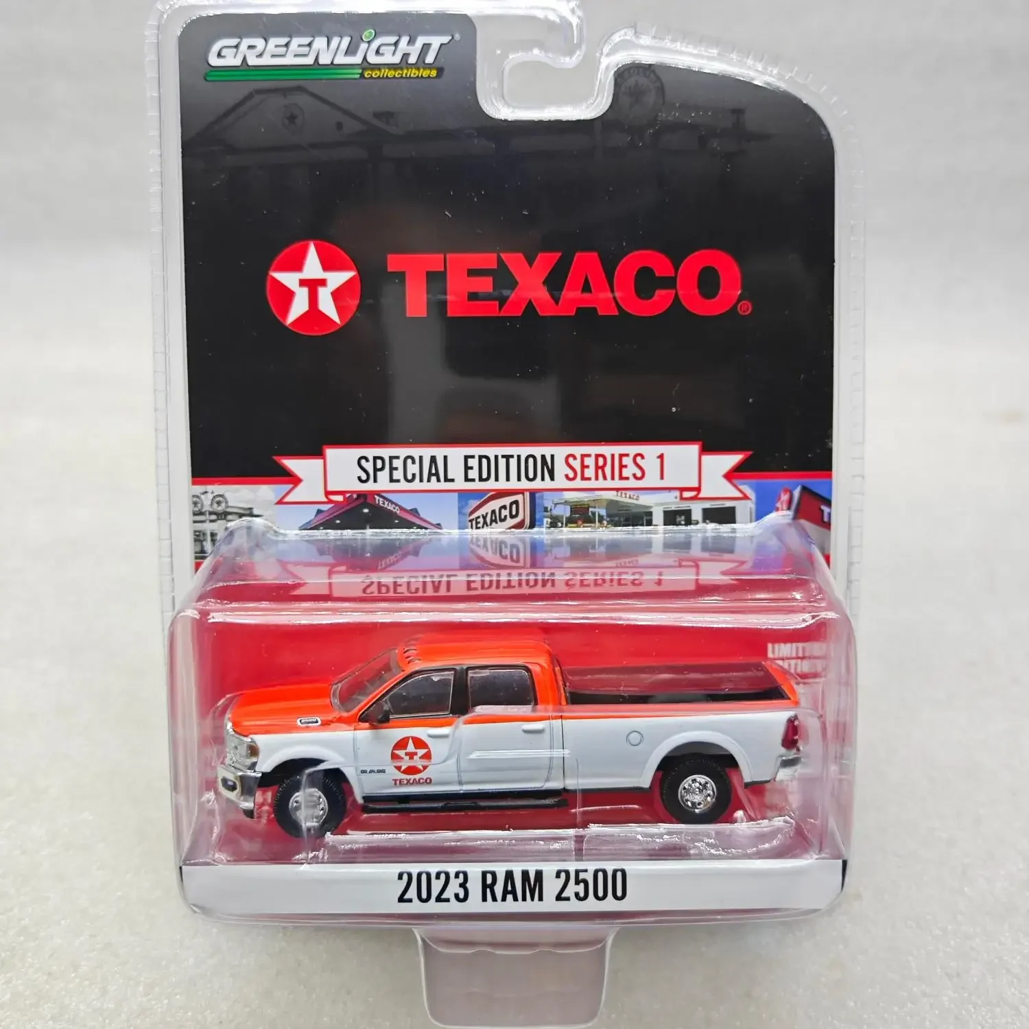 Zielony Model Samochodu Green Light 1:64 Texaco Special Edition Seria 1-2023 Ram 2500, Zabawki, Prezenty, Kolekcja, Model Samochodu Odlewany ze Stopu, Kolekcjonerski