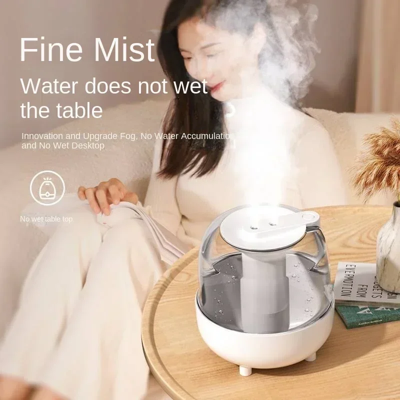 Humidificateur à brume pour touristes, cadeaux d'aromathérapie silencieux, grande capacité, adapté à la maison, au dortoir, au bureau et à la chambre, 4L