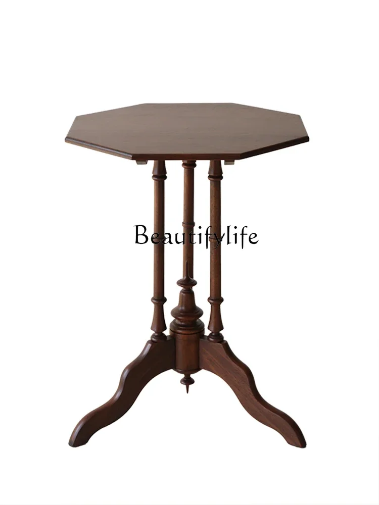 

S Vintage Solid Wood Coffee Table Coffee Table American Small round Table Furniture
