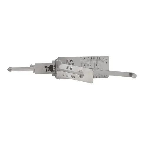 Lishi HU49 2 in 1 Locksmith Tool Lock Pick Decoder Flat Milling for Jetta/Santana Models