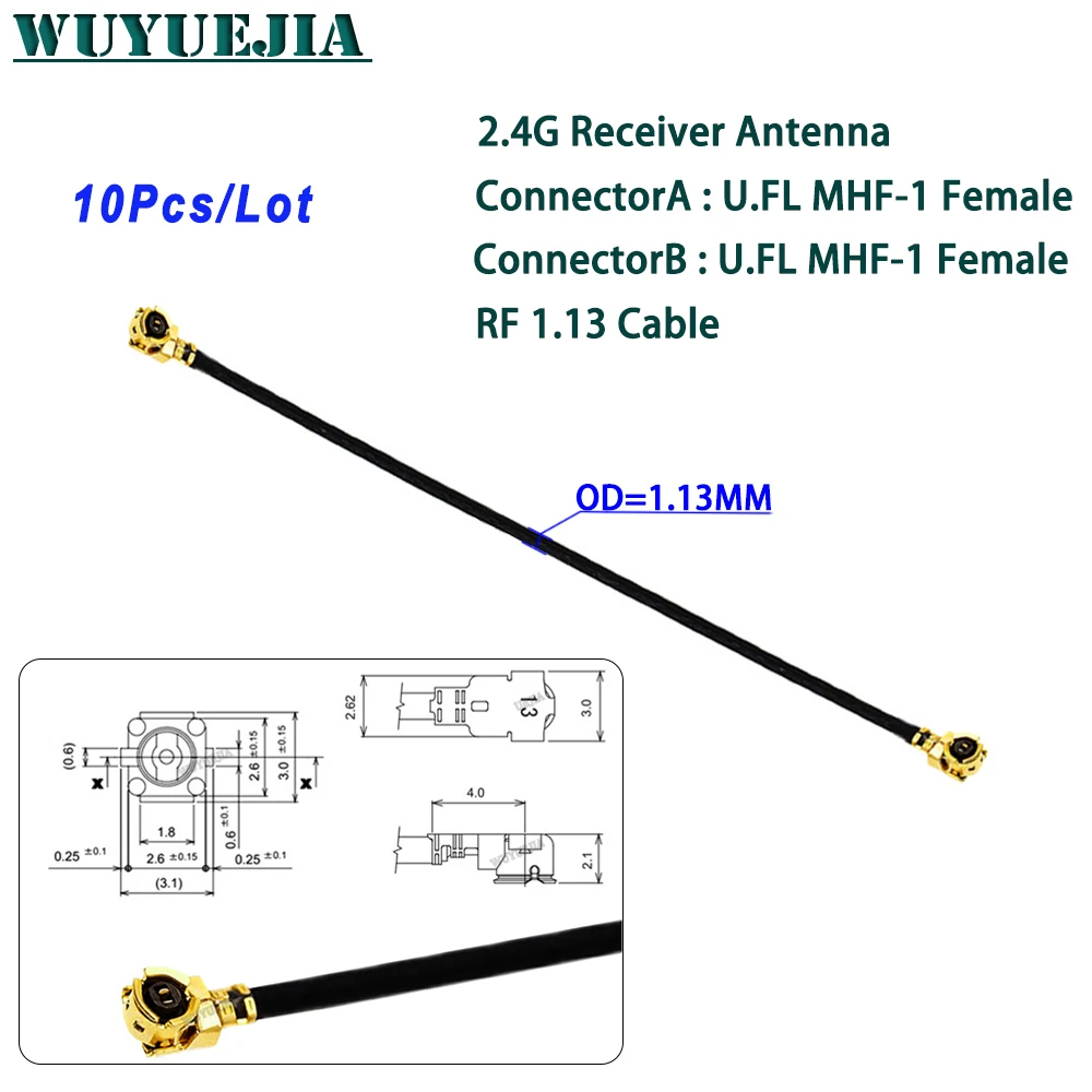 10 قطعة/الوحدة RF113 U.FL MHF-1 أنثى إلى MHF-1 ذكر/أنثى RF1.13 ضفيرة البلوز RF محوري واي فاي هوائي تمديد كابل 5 سنتيمتر-100 سنتيمتر