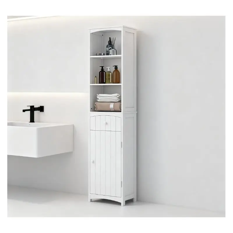 

Шкаф для хранения в ванной комнате, отдельно стоящий блок для хранения вещей в ванной комнате для организации предметов первой необходимости, стильная и функциональная экономия места,