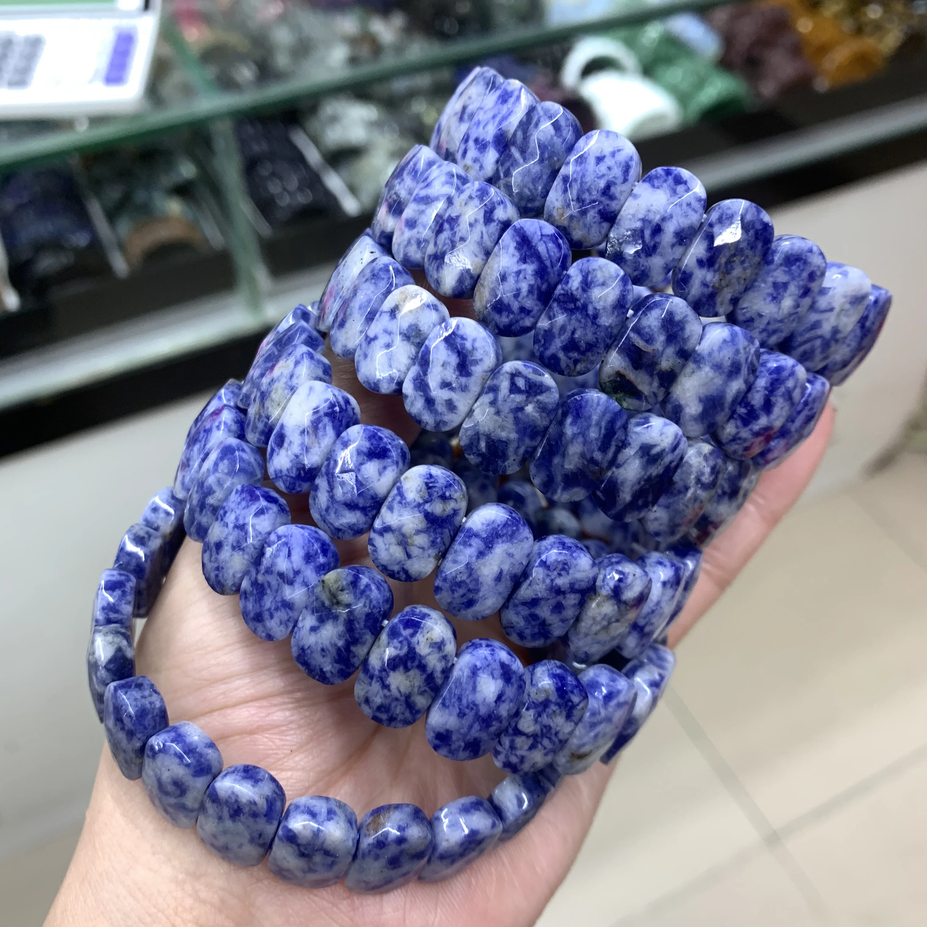 Natural Sodalite Stone Beads 7x14mm Bracelet Gemstone Bangle Fine Jewelry Boost Charisma for Woman for Gift Wholesale !