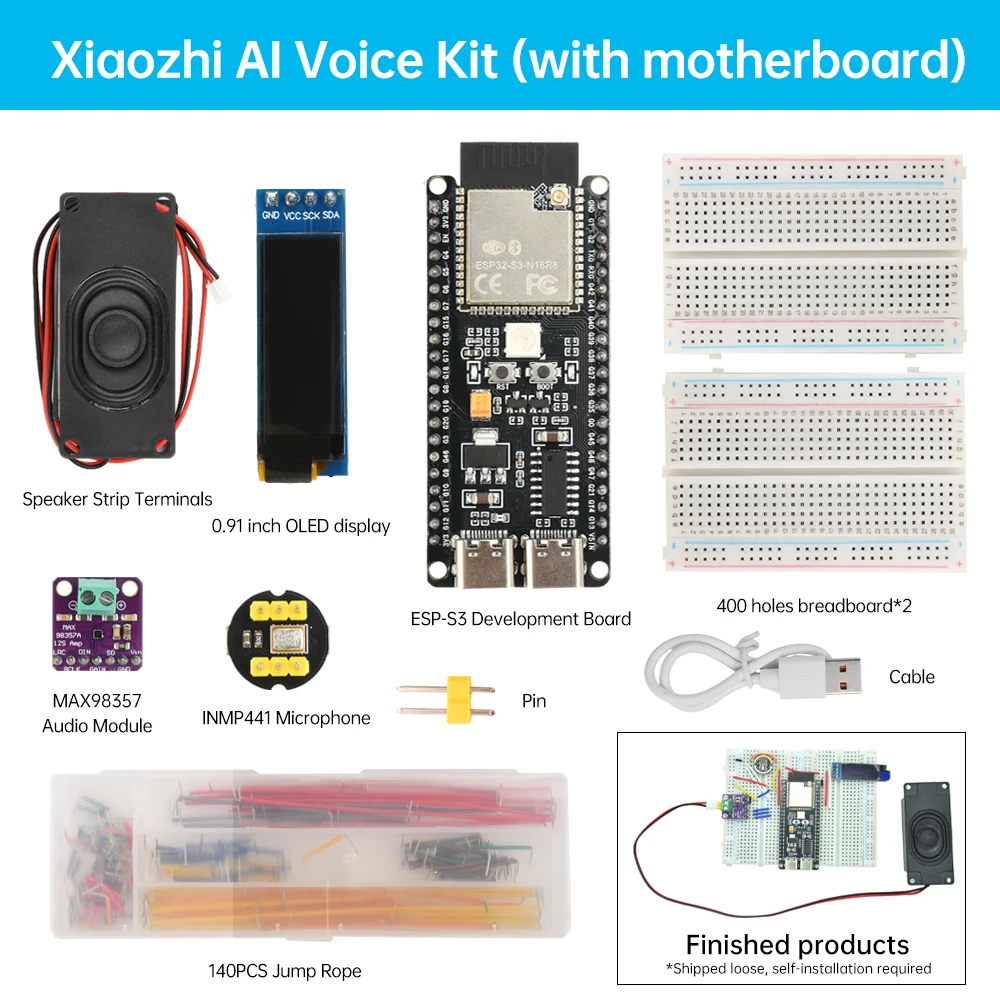 ESP32-S3 N16R8 개발 보드 프로그래밍 보드 Xiaozhi Ai 지능형 음성 기계(0.91인치 Oled 조합 키트 포함)