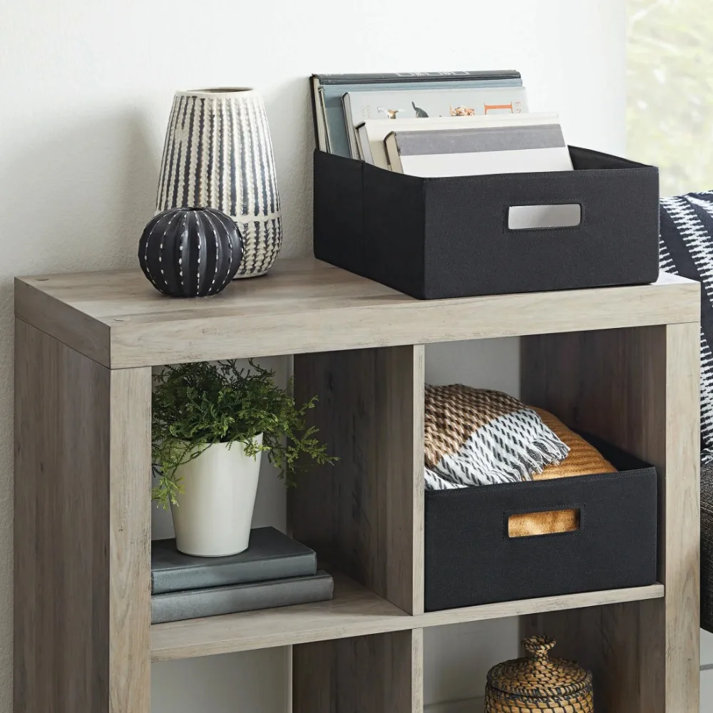 

Half Size Fabric Storage Box, 2-Pack, Black