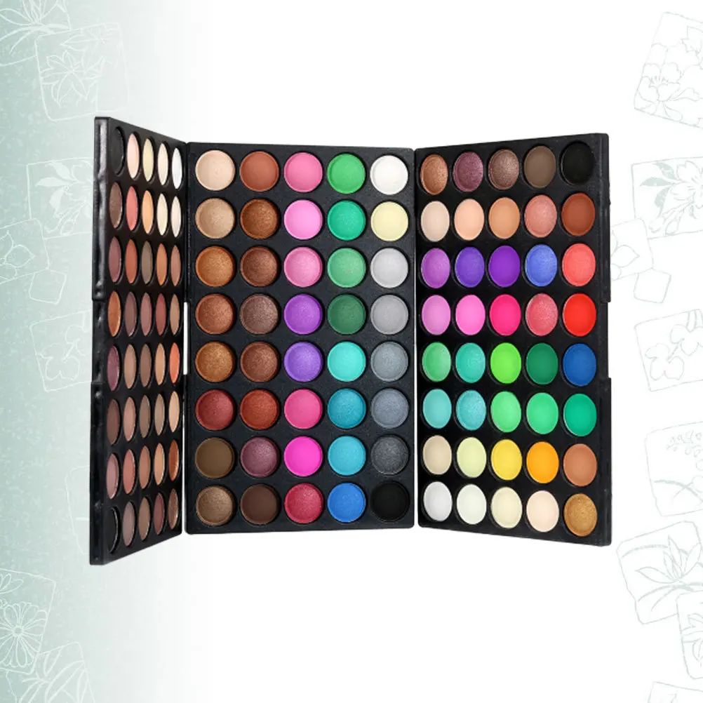 

120 Color Eyeshadow Makeup Palette Multifunctional Pressed Powder Highly Pigmented for Light Dark Smoky Eyes Women