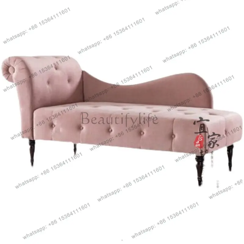 Nordic simple concubine chair fabric light luxury flannel beauty couch