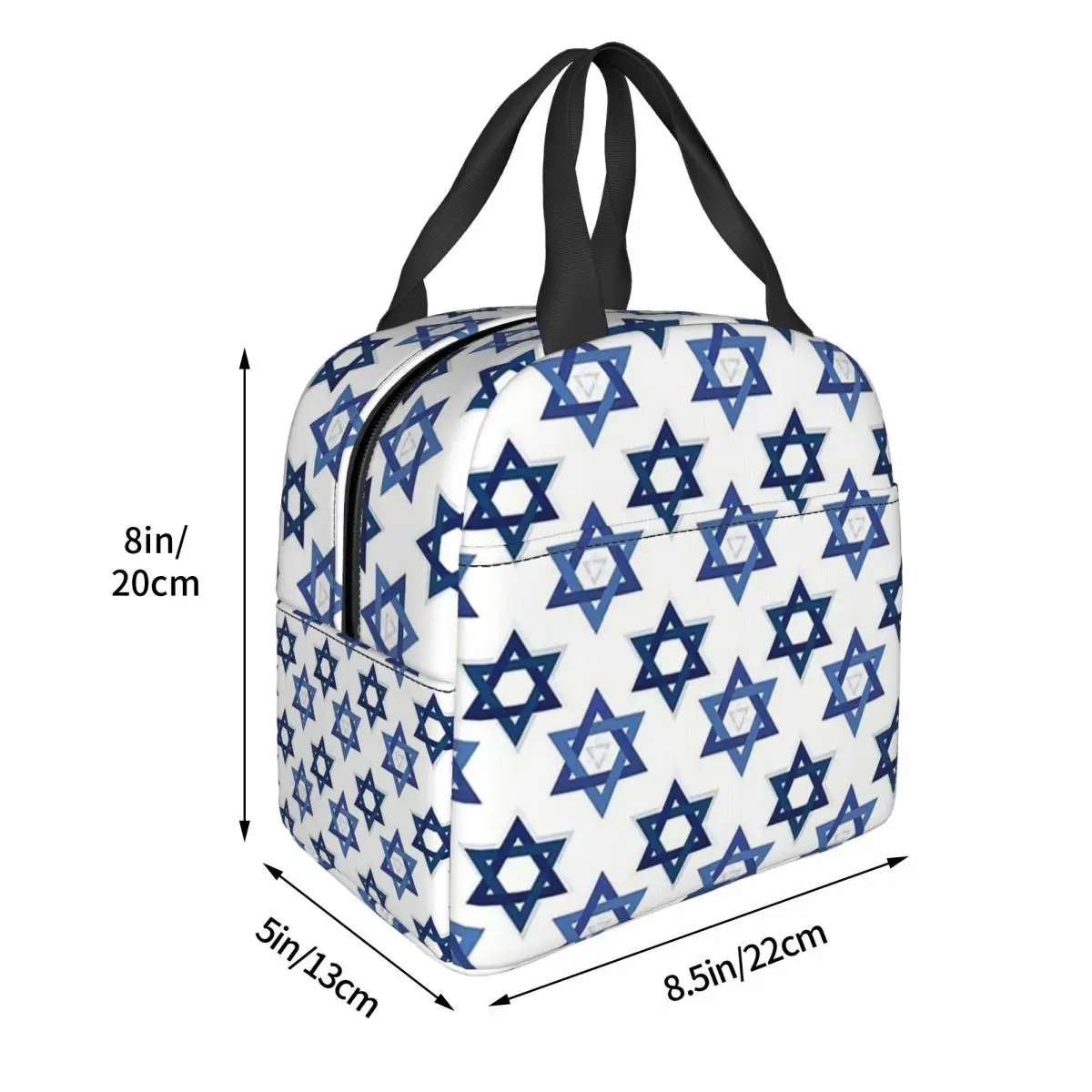 The Star Of David Jewish Israel Magen David Geometric Hexagram Lunch Bags Insulated Bento Box Lunch Tote Picnic Bags Thermal Bag