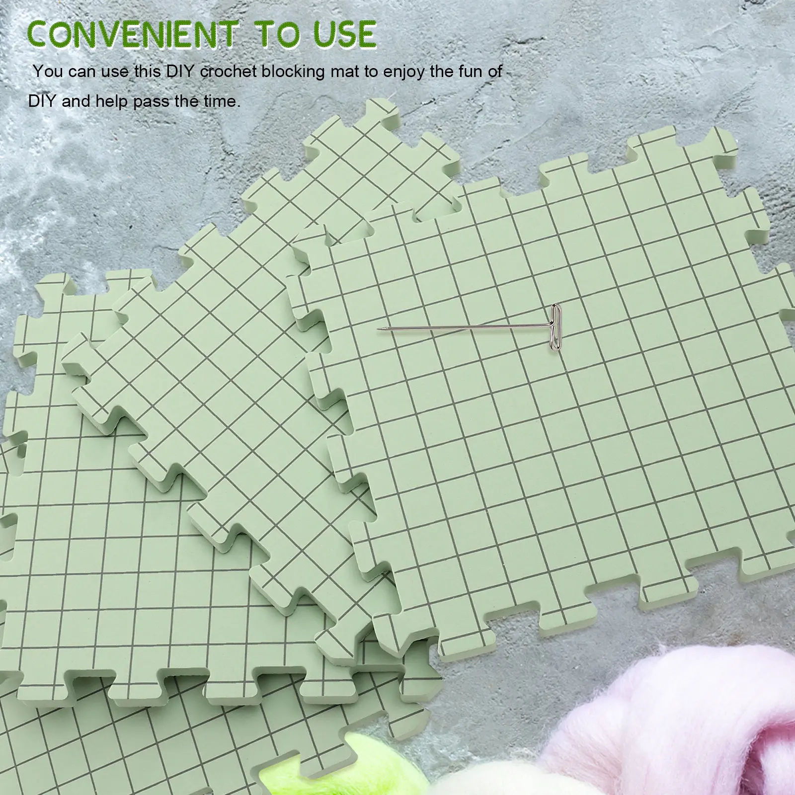 

Набор для вязания: блокирующие маты для вязания крючком и спицами с пинами, портативная пенопластовая доска для рукоделия, удобная поверхность для DIY-проектов