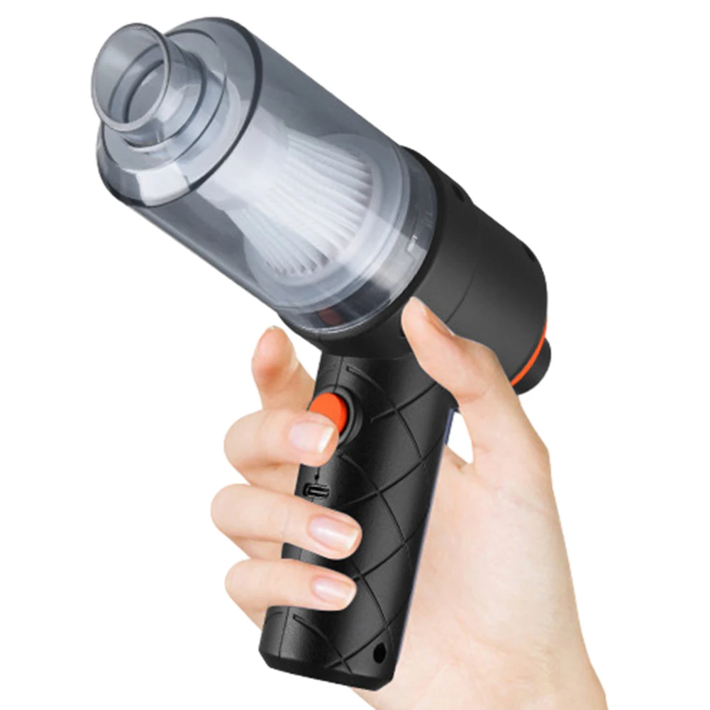 Kabelloser Auto-Staubsauger, 1200 mAh, tragbarer Auto-Staubsauger, Tiefenreinigung, Handheld, 3500 Pa Saugkraft, für Zuhause, Auto, Tierhaare und Büro