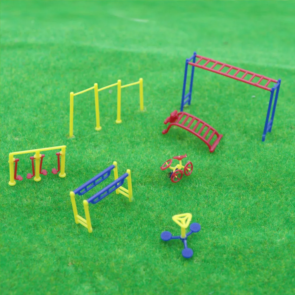 1:75 1:150 symulacja miniaturowy sprzęt fitness Model plastik ABS Outdoor Sports dekoracja sceny budynków architektonicznych 1 zestaw