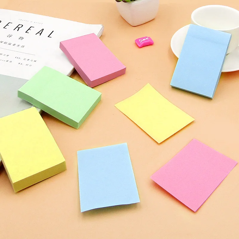 100 Sheets  Sticky notes Pads Posits Stationery Paper Stickers Posted It Memo Notepad Notebook School Office Accessories