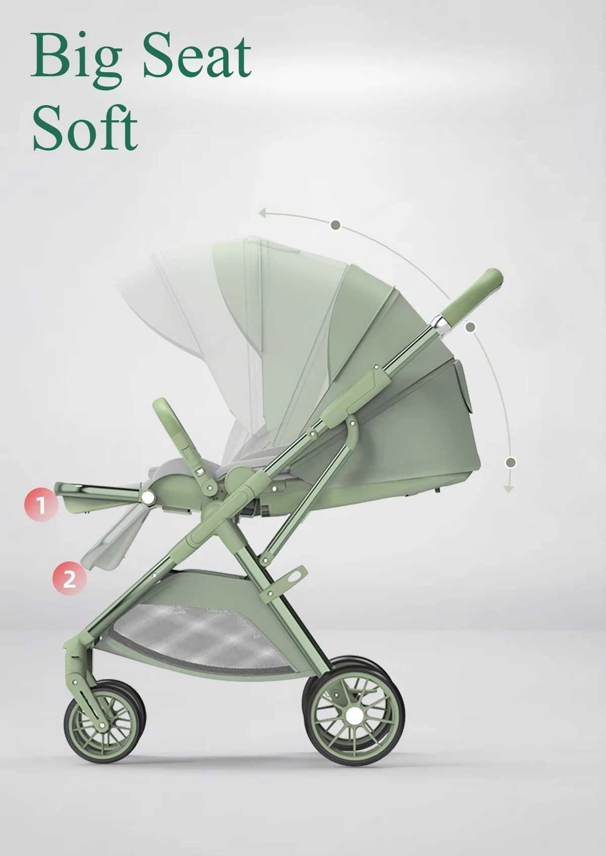 عربات الأطفال المزدوجة الجلوس والاستلقاء خفيفة الوزن قابلة للطي في اتجاهين وموسعة ومقسمة لأجننين التنين والعنقاء عربة أطفال متعددة