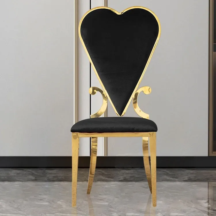 Modern simple stainless steel light luxury hotel dining chair high-end soft bag white leather back chair fashionable home