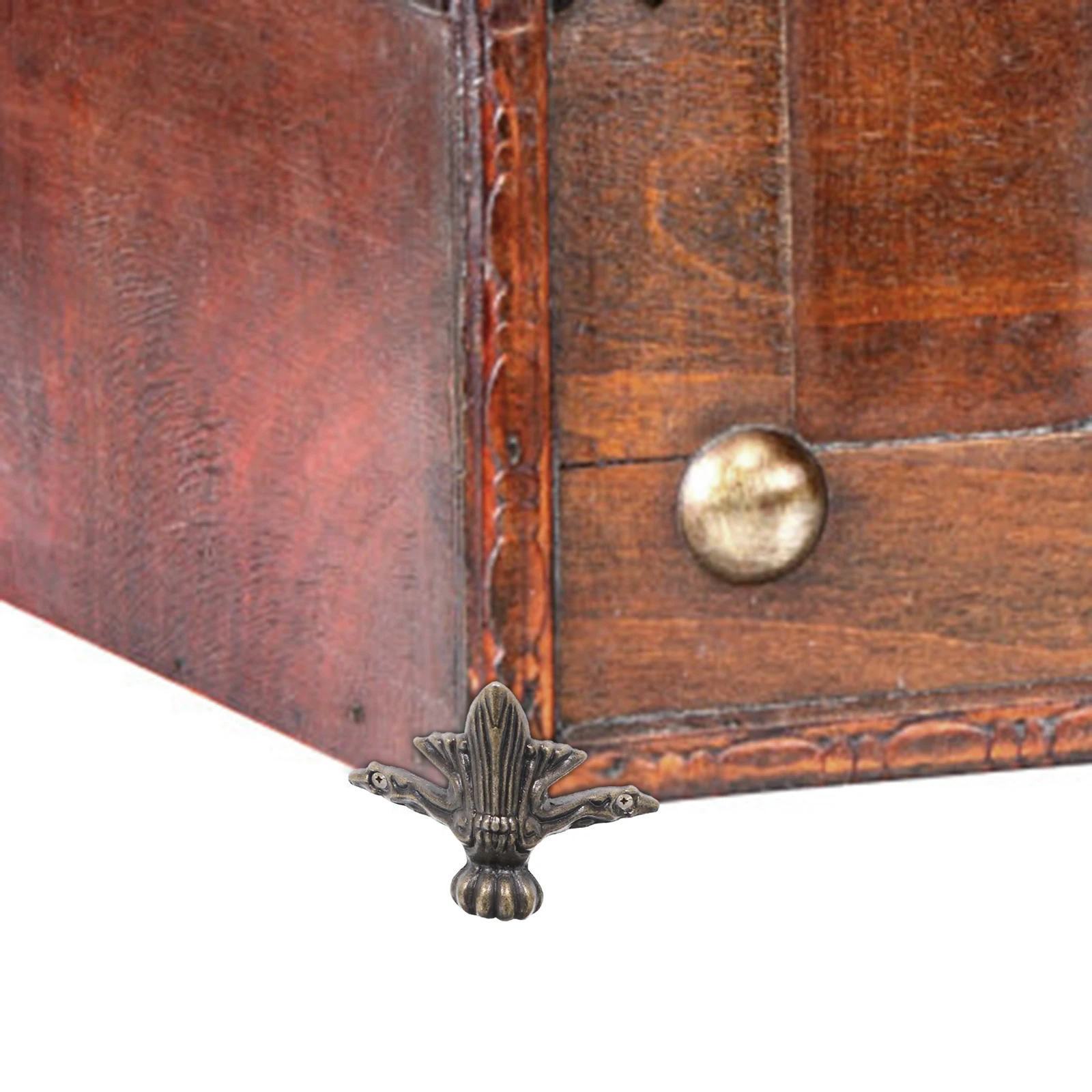 

20 Pcs Feet for Boxes Retro Cabinet Legs Vintage Chest Decorative niture Small Simple