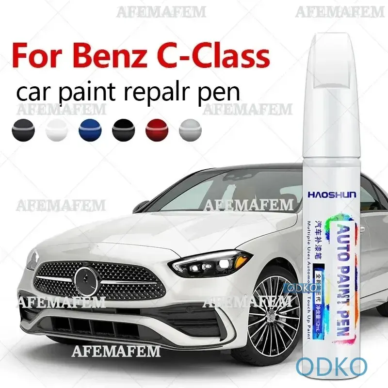 Paint Repair Pen Touch Up Scratch Remover DIY Auto Accessories Black White For Mercedes Benz C-Class 1993-2025 W204 W205 W206