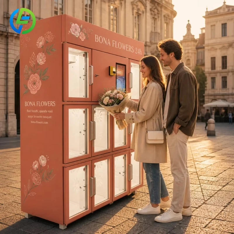 Customized Low Investment Profitable Business Idea Automatic Flower Bouquet Kiosk 24 Hours Unmanned Self-Service Vending Machine
