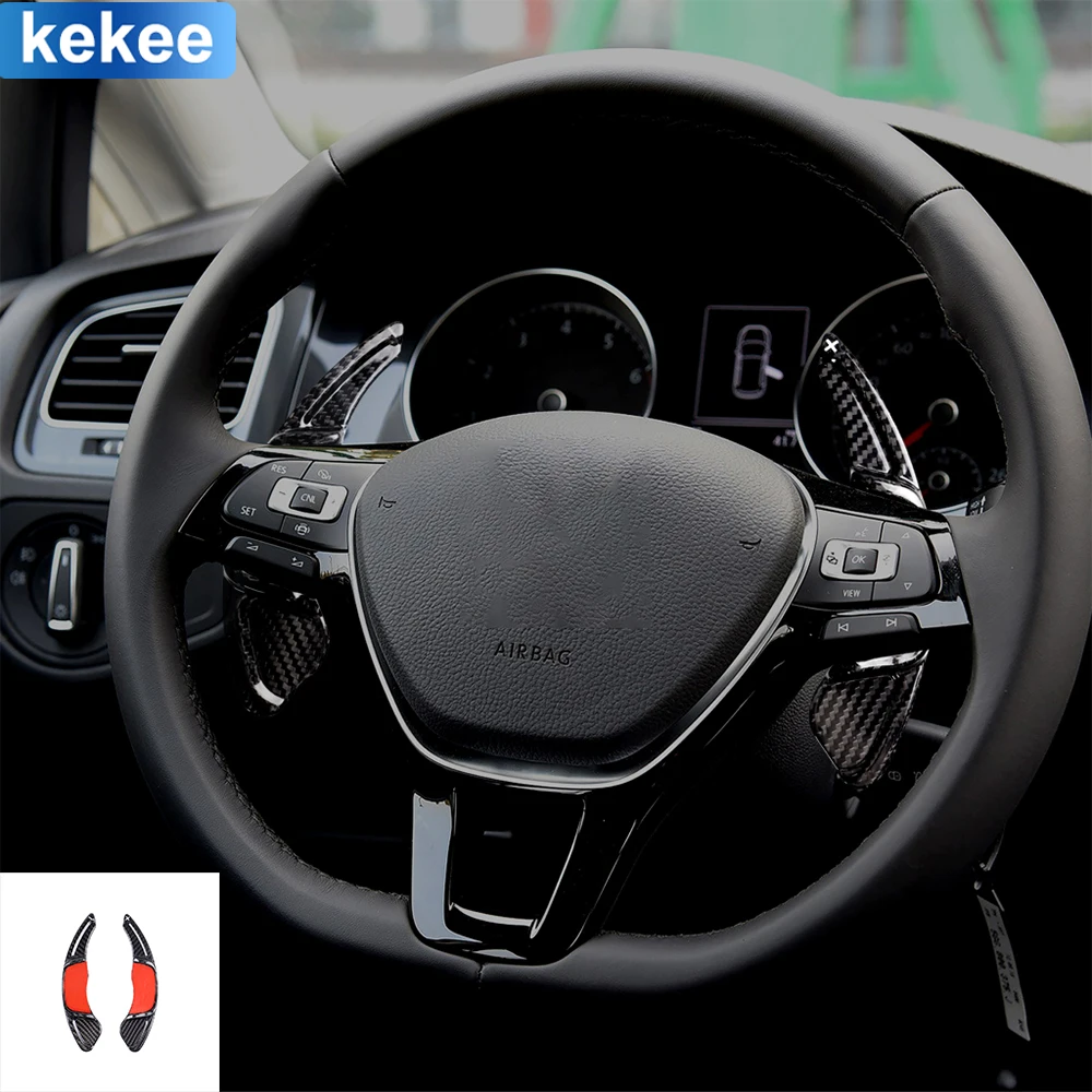

For Volkswagen Golf 7 GTI Mk7 2013-2017 Shift Paddle Replacement Real Carbon Fiber Cover Car Interior Accessories
