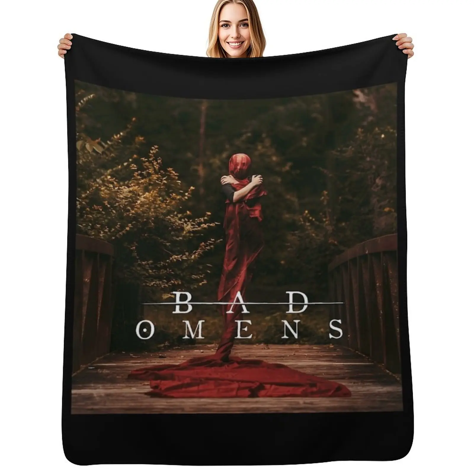

Bad Omens band Throw Blanket Quilt Decoratives Flannel halloween Blankets