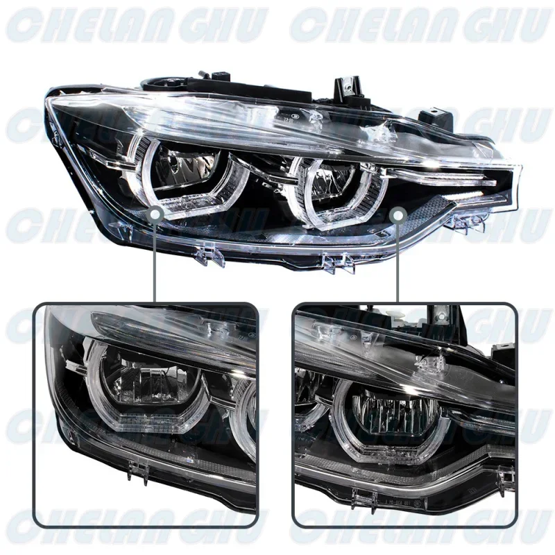 LED HeadLight For BMW F30 LCI 318i 320i 330i 340i 2016 2017 2018 2019 US Version 1 Pair Front HeadLamp DRL Without Module