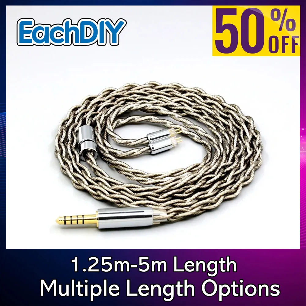 

Кабель для наушников из чистого серебра 99% с графеновым покрытием для 0,78 мм BA W4r UM3X UM3RC JH13 High 7947