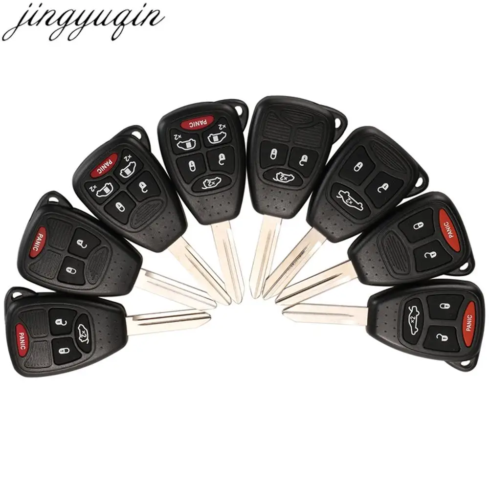 

Jingyuqin 5pcs Remote Key Case Shell For CHRYSLER Town & Country Caravan Sebring Dodge Dakota Durango Jeep Grand Cherokee