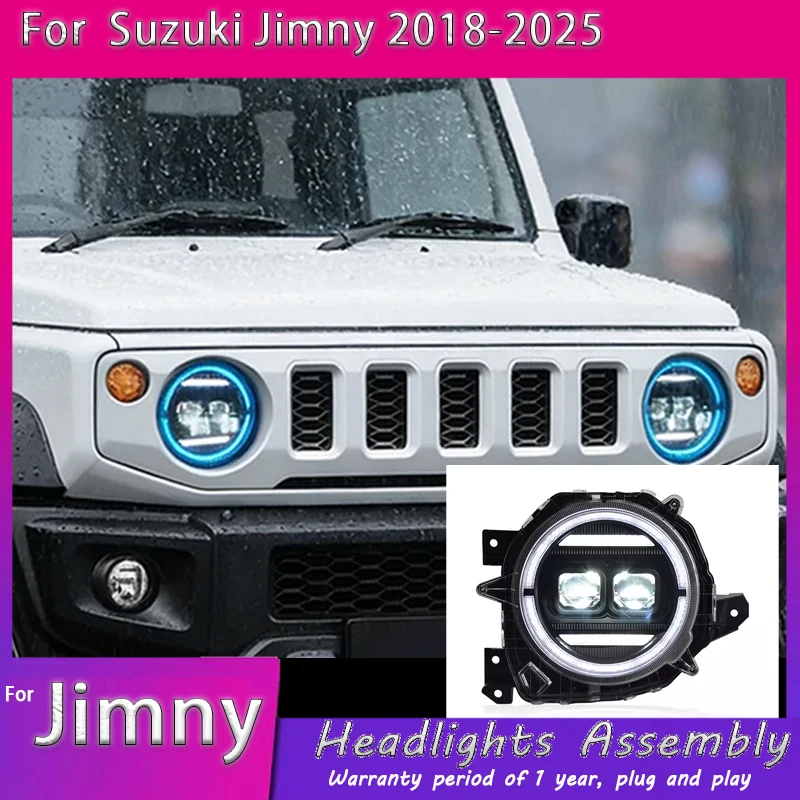 

Head Lamp For Suzuki Jimny 2018-2025 Car Headlight Assembly Upgrade LED High Quality Accessories Plug and Play
