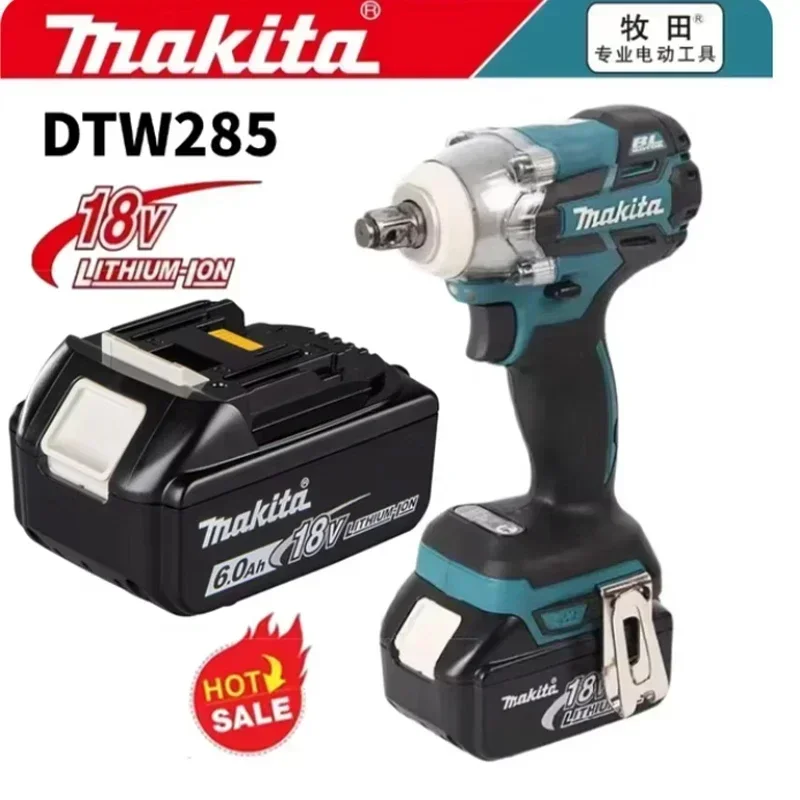 Electric Goddess DTW285 520N.m High Torque Brushless Electric Impact Wrench 1/2 & 1/4 Inch Compatible For 18V Makita Battery