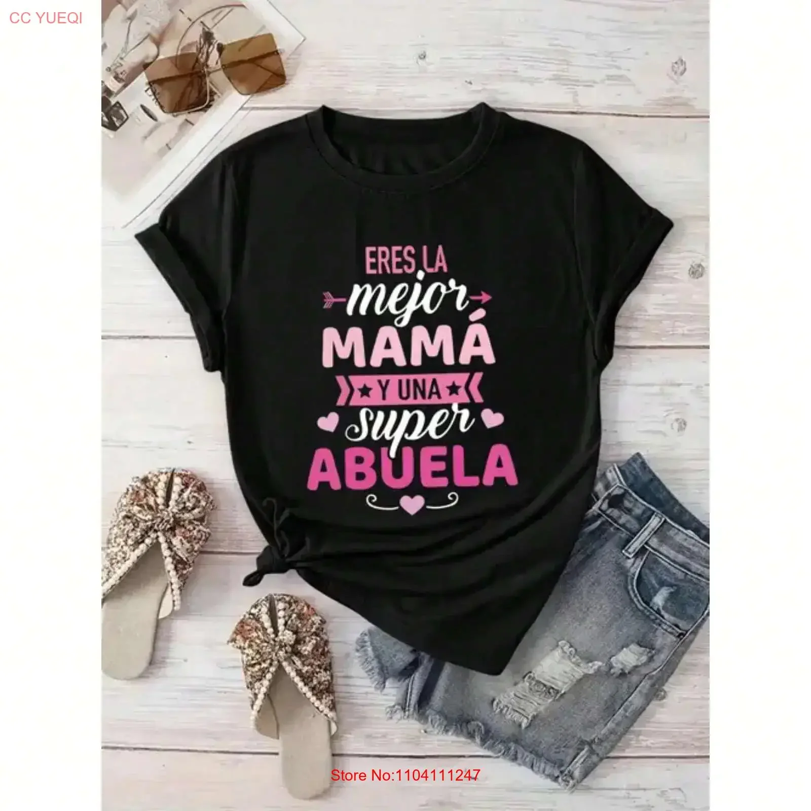 Women's Mother's Day T shirt You're the Best Mom Yuna Super Grandma vintage Washed Stylish graphic Breathable Unisex Casual