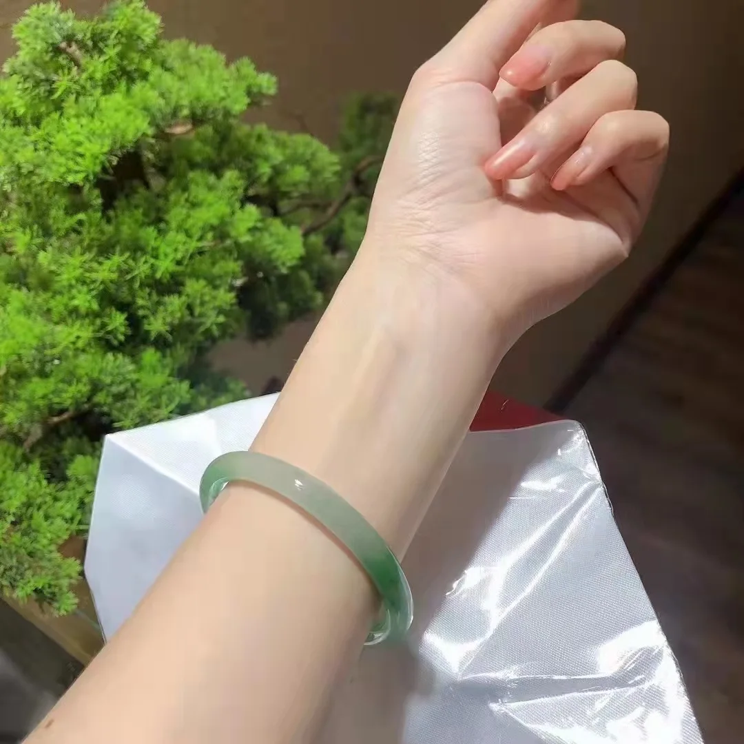 

Jade Bracelet Jingle Fine round Beauty Small Blype Ice-like Green Sunny Bottom Light