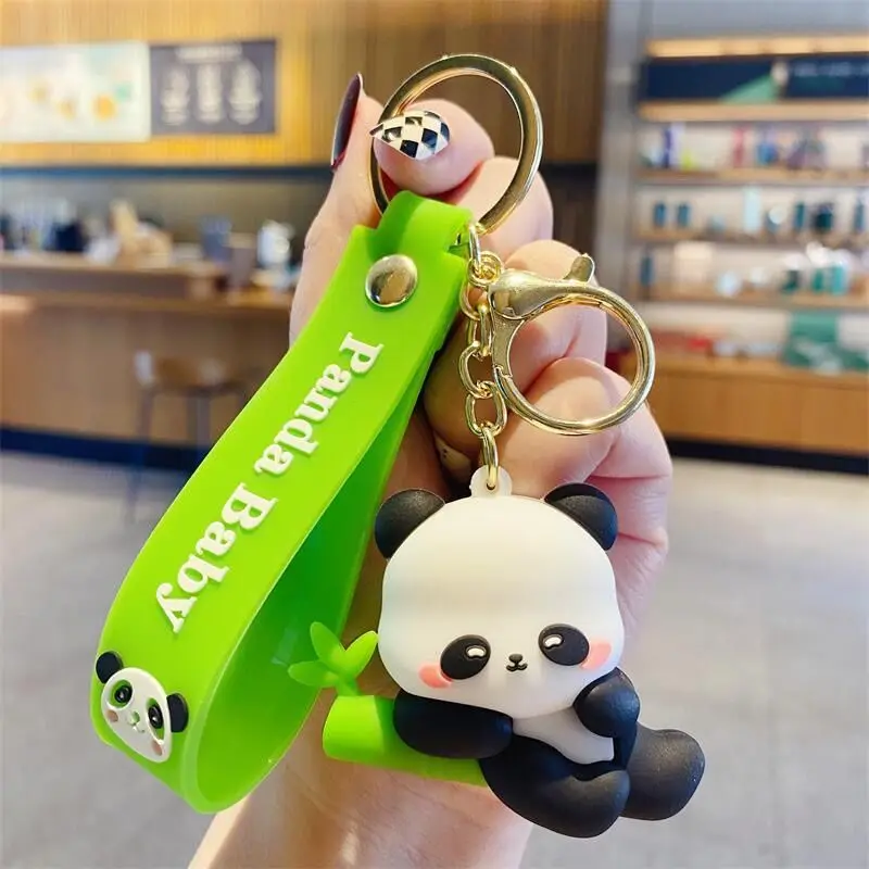 Panda Keychain Cute Doll Cartoon Pendant Keychain Schoolbag Gift Ornament Gift