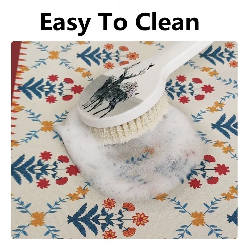 Diatom Mud Kitchen Drain Pad Bohemia Quickly Dry Coffee Bar Mat Dish Drying Mat Hide Stain Rubber Tableware Pad Easy To Clean