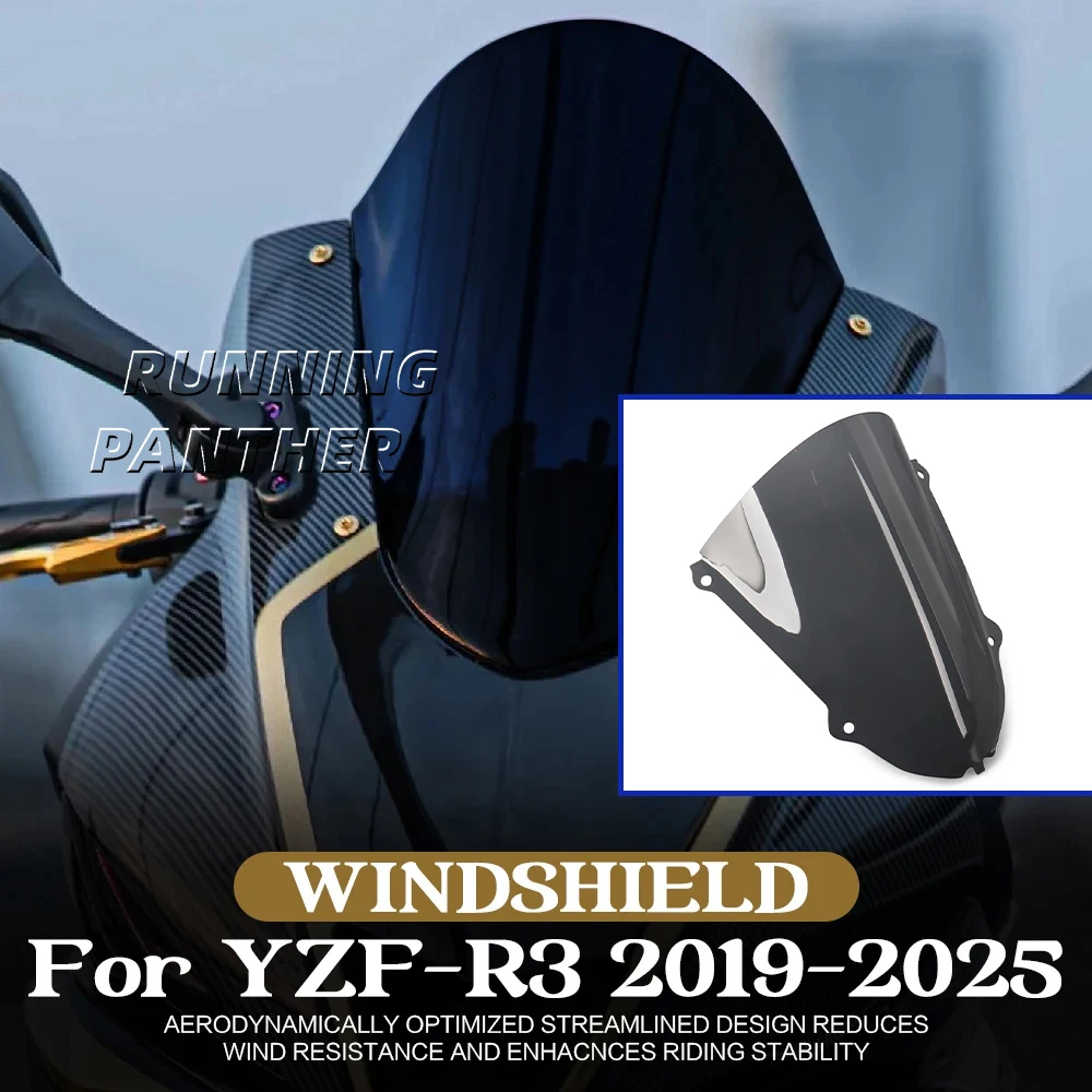 

For Yamaha YZF-R3 R3 2019-2025 YZF-R25 R25 2019-2023 New Motorcycle Modified parts Acrylic windshield guide plate acrylic