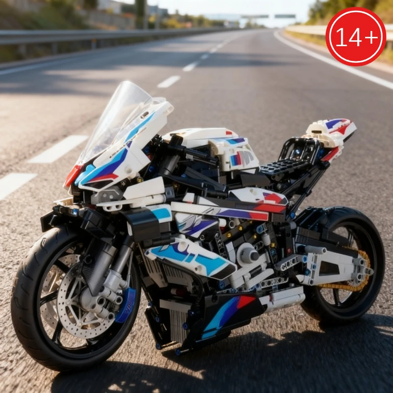 2025 جديد 1920 قطعة 1:5 دراجة نارية اللبنات مجموعات الالعاب نموذج دراجة نارية مجموعة البناء هدية الإبداعية للأطفال والكبار