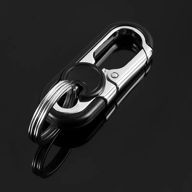 Keychain Buckle for Men Stainless Steel Key Ring Key Chain Hook Outdoor Carabiner Climbing Keyfob Accessories