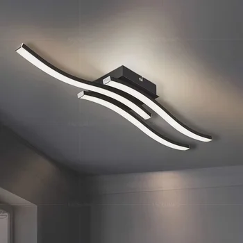 Modern LED Tavan Işık Uzun Dalga Lamba Oturma Odası Yatak Odası Çalışma Koridor Koridor Giriş Balkon Ev Dekorasyon Parlaklık