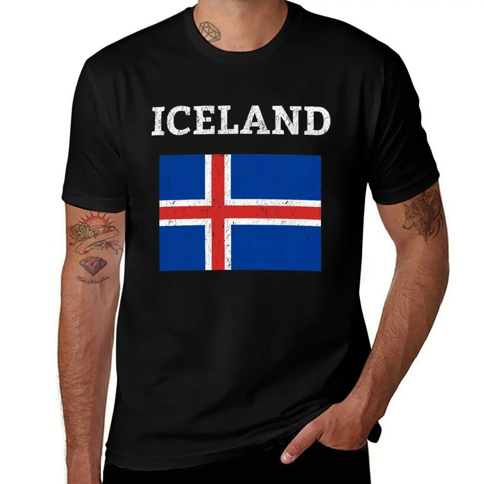 

Vintage Iceland Flag T-Shirt man graphic t shirt man t shirt designer T-Shirt