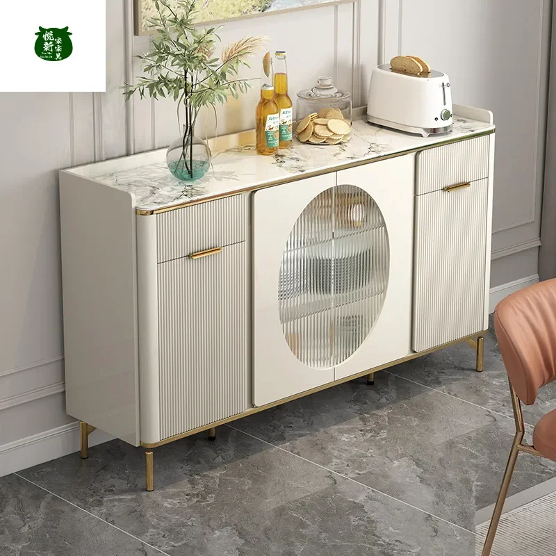 Modern Minimalist Light Luxury Side Cabinet for Kitchen Dining Living Room Wall Mounted Wine Storage Locker Tea Display Unit