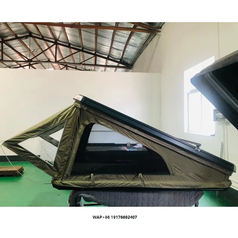 Aluminum Triangular Hard Shell Hardshell Rooftop Tent Off Road Vehicle Car Trailer 4 Person Camping Outdoor Roof Top Tents