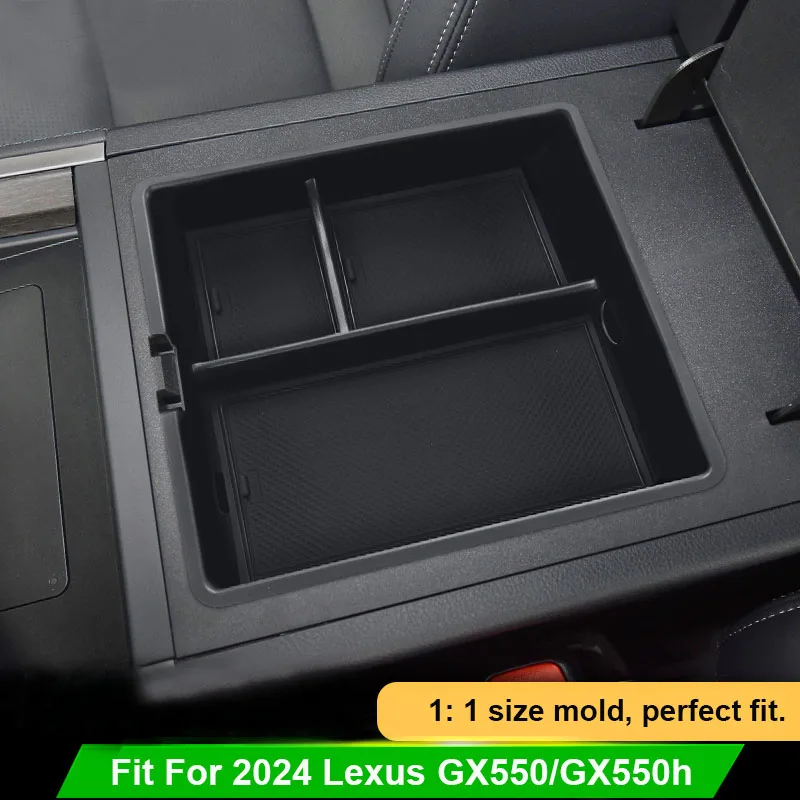 For 2024 Lexus GX550 Car Center Console Armrest Storage Box Tray Organizer