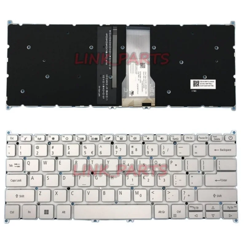 NEW US English Keyboard For Acer Swift S40-10 S40-20 S40-51 SF314-55G SF314-58G Silver Laptop Keyboard