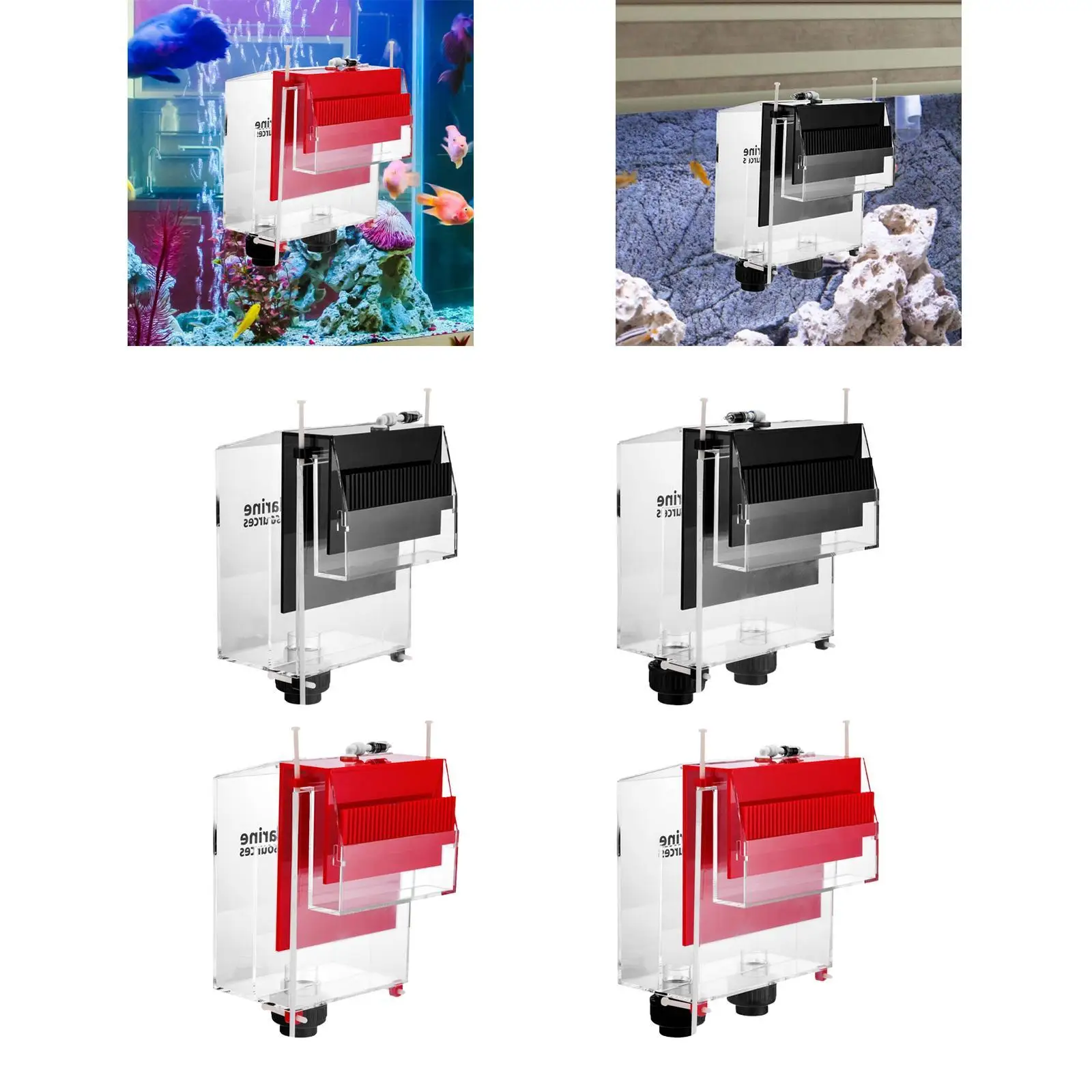 Overflow Box for Aquariums Fish Tank Inlet Hang on Detachable Acrylic Landscaping Decoration 2500L Aquarium Equipment