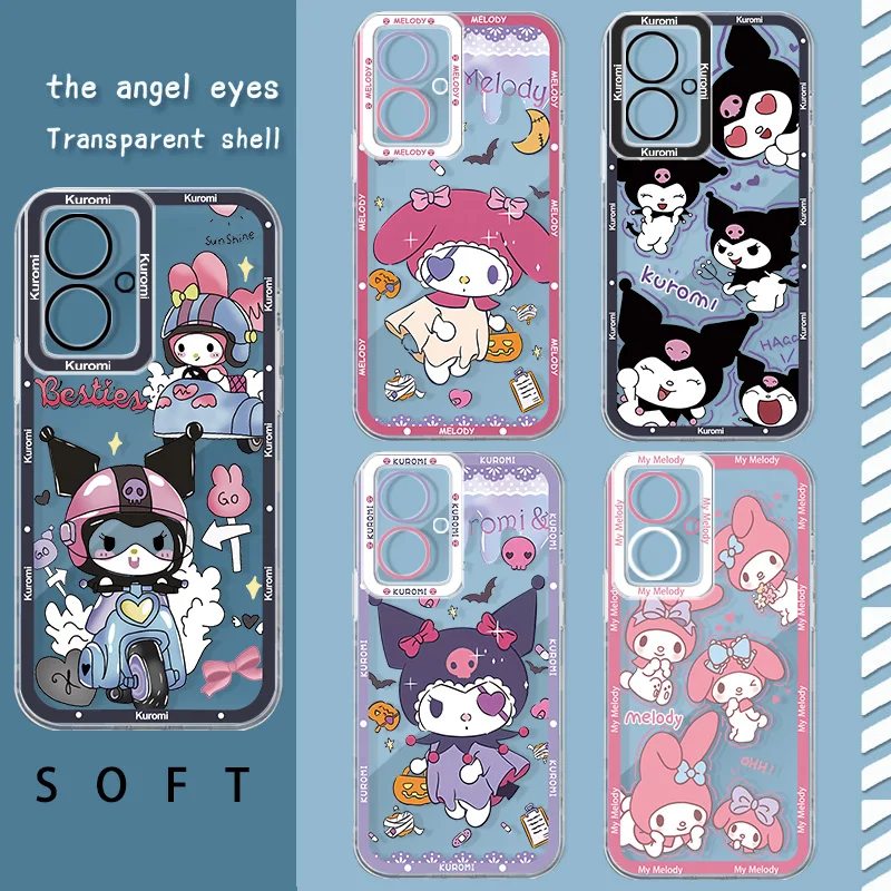 Cute Kuromi Angel Eye Phone Case For OPPO A 55 54 53 52 38 36 35 33 32 31 16 15 9 8 7 5 S E K 2019 2020 2021 Funda Soft Capa