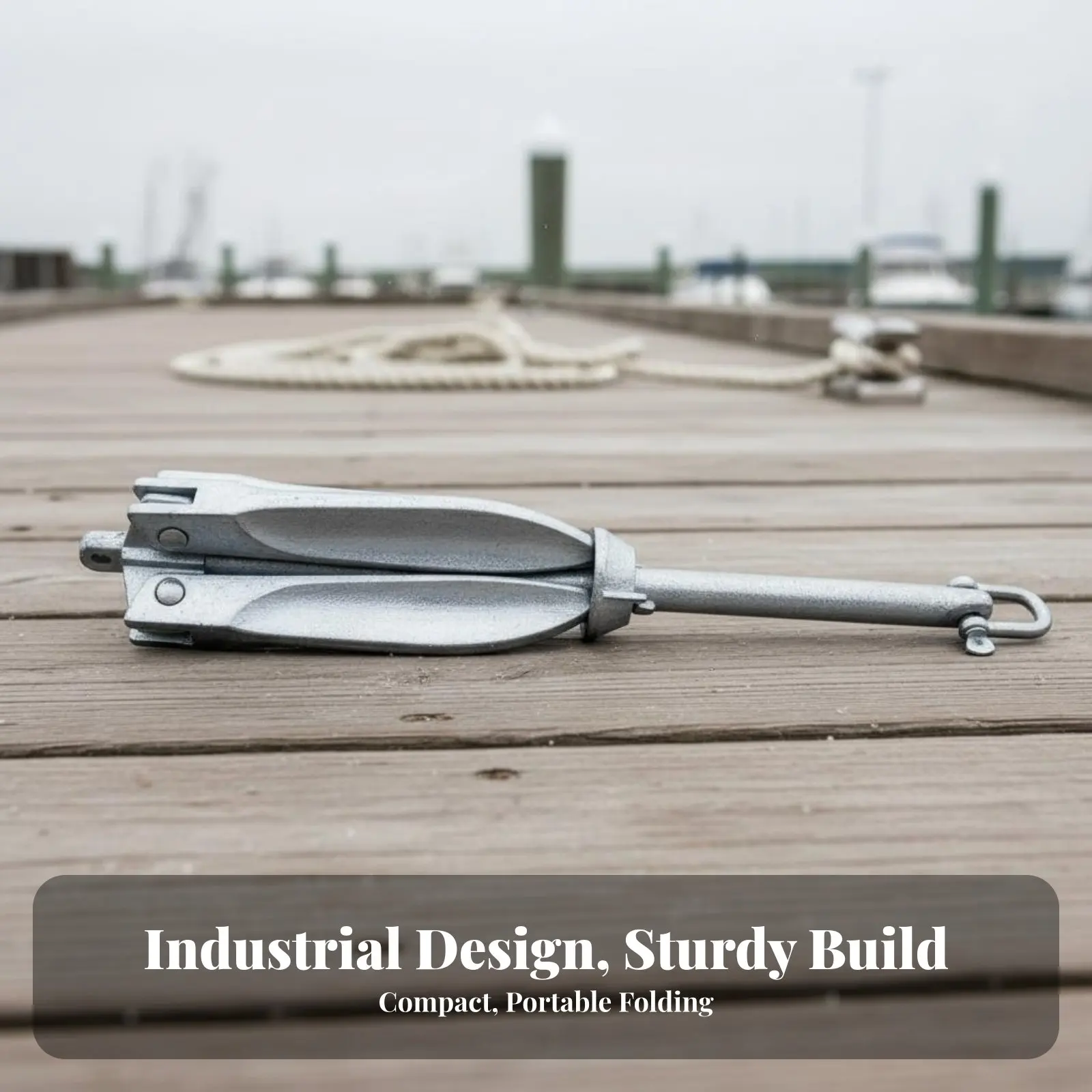 

Анкер из углеродистой стали для надувных лодок, портативный, для каякинга и озер, легко хранить, морского класса